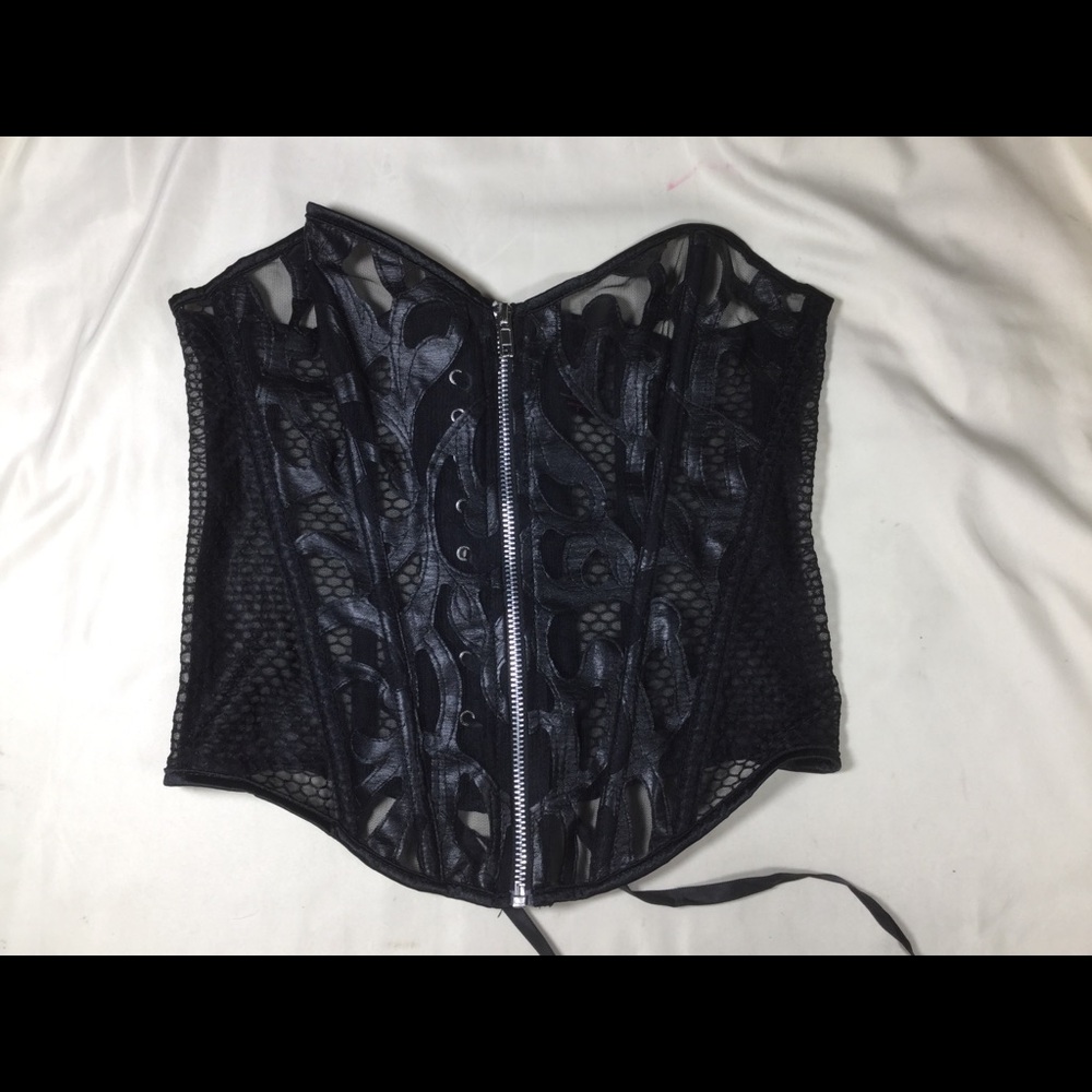 Elegant Black Lace Corset Small